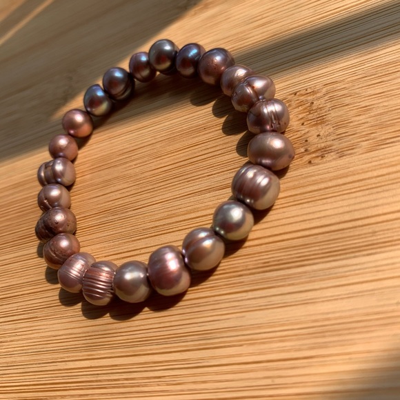 Purple pearl bracelet, genuine pearls. - Picture 3 of 3